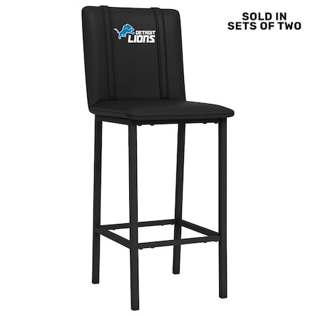 Dreamseat Bar Stool 500 with Detroit Lions Secondary Logo, 2PK XZ500BSDBLK-PSNFL20051A